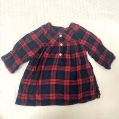 無印良品　子供服　チェック柄チュニック　80サイズ