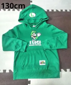 ルイージ フード付きトレーナー 緑色