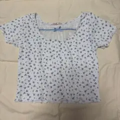 ems excite 花柄リボン付きトップス