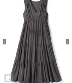 Vネック ワンピース ロング