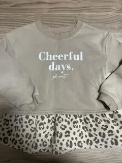 ヒョウ柄 裏起毛トレーナー