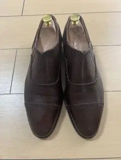 三陽山長 サイドエラスティック 8.5 シボ革 ダークブラウン レイジーマン