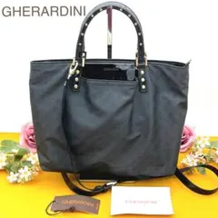 ✨美品✨ゲラルディーニ　バイーラ 2way ハンドバッグ　ショルダーバッグ　黒