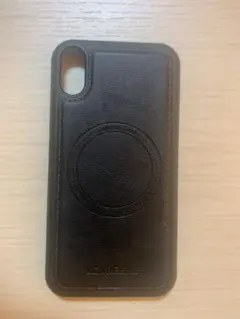 iPhone XR　マグセーフ　ケース　黒　レザー調