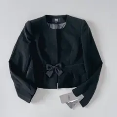 未使用品✨東京イギン　LIUMA ノーカラージャケット　ブラック　リボン
