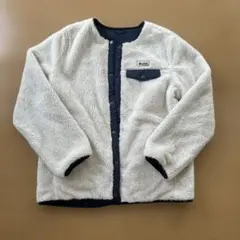 LOGOS フリースジャケット クリーム色とネイビー　リバーシブルボアジャケット