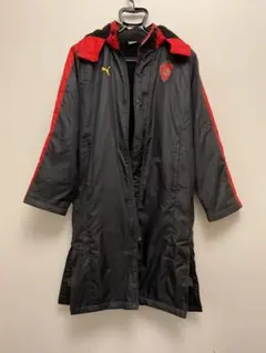 Puma ベンチコート ジュニア 黒/赤 フリースライニング