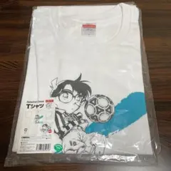 名探偵コナン　青山剛昌ふるさと館　Tシャツ　サッカー　ホワイト　Lサイズ