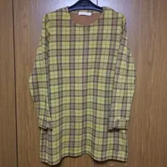 CROCODILE チェック柄 長袖ワンピース