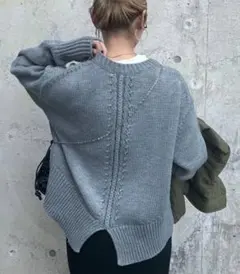 チャオパニックティピー　バックスリットメランジカラーニット