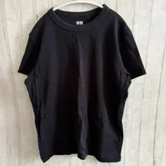 【UNIQLO U】ユニクロ　ユー　半袖Tシャツ　黒　綿100％　シンプル　美品