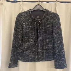 23区 ノーカラーツイードジャケット 38