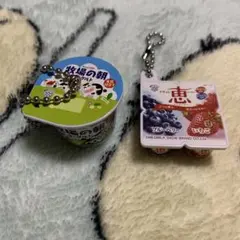 ガチャ　雪印メグミルク　ミニチュアチャーム 2点セット