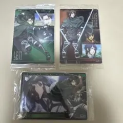 進撃の巨人　リヴァイ&ハンジ　ウエハースカード　3枚まとめ売り