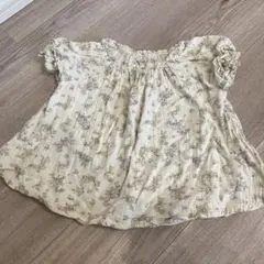 キッズ用 花柄ブラウス アイボリー