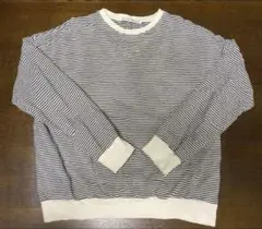 レディース　ストライプ クルーネック トレーナー　韓国　by pink