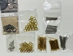 アクセサリーパーツ　Tピン　9ピン　ダイソー