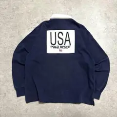 90s Ralph Lauren POLO SPORTS USAロゴ ビッグロゴ