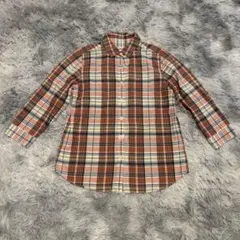 McGREGOR サイズ9(M)オレンジ系チェック柄長袖シャツ