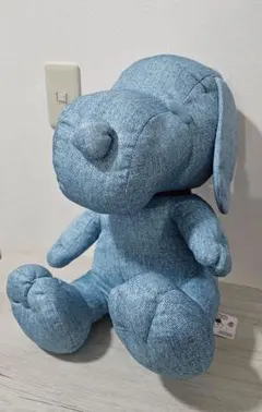 スヌーピー デニム柄ビッグぬいぐるみ PEANUTS