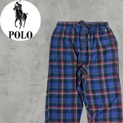 【即発送】ポロラルフローレン コットンパンツ イージー ワイド チェック柄 M