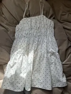 ドット キャミソール ワンピース チュニック L coen