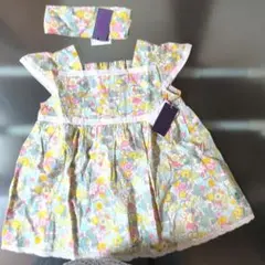 組曲　リバティ　花柄チュニック ヘアバンド付き