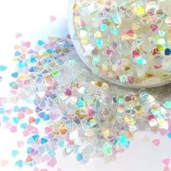 ホログラム　オーロラ ハート 極小 ネイル パーツ アート ラメ 1 ミリ　韓国