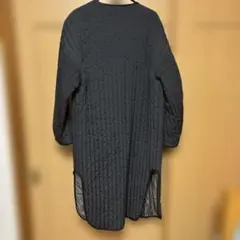 ダークグレー キルティングコート