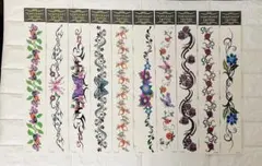 10枚 花ネーベルタトゥーステッカー タトゥーシール セット