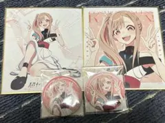 【未開封】超かぐや姫！ くじクリフ かぐや　ミニ色紙 缶バッジ 計4点セット