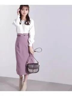 PROPORTION BODY DRESSING ベルトタイトスカート ピンク