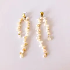 〈f93〉S925 淡水 バロック パール ヴィンテージ ピアス ゴールド 韓国