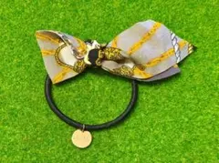 ハンドメイド スカーフリボン ヘアゴム
