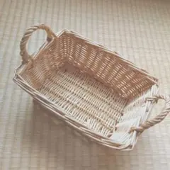 天然素材 籐 バスケット 長方形