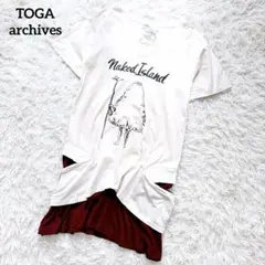 toga archives プリントドッキングカットソー　ダメージ加工のサムネイル