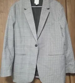 j*s様 500評価記念✨テーラードジャケット グレー系チェック