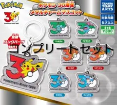 ポケモン30周年 メタルチャーム　ゼニガメ　ヒトカゲ　フシギダネ　めじるし