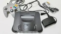 【ジャンク品 ※音声未確認】NINTENDO64 本体、コントローラーセット