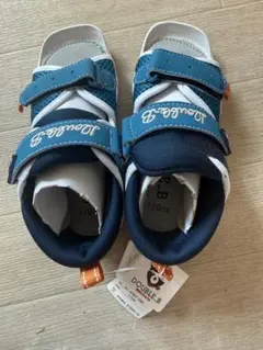 DOUBLE.B メッシュサンダル 170EE 青/白