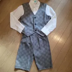 フォーマルスーツ サイズ120 チェック柄