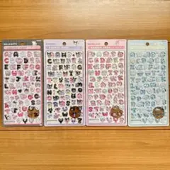 【匿名配送】ボンボンドロップシール サンリオ 文字 もじ moji ４枚セット