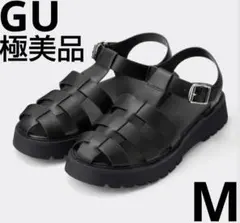 極美品　GU ボリュームソールグルカサンダル　ブラック　Mのサムネイル