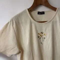 PALIS PYRA フラワー刺繍 Tシャツ サイズM-Lのサムネイル