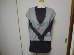 新品。おしゃれなベスト、ジレ、フリンジベスト、ゆったり、かわいい、重ね着、着回し