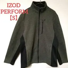 IZOD PERFORM【S】美品 ジャケット グレー×ブラック 裏フリース