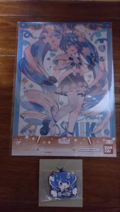 一番くじ 雪ミク オールスターズ クリアポスター ラバーチャーム 2点 2025