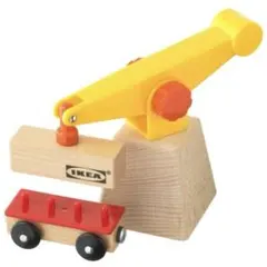 IKEA 木製 クレーン車 知育玩具　リラブー　クレーン＆ワゴン　3点セットのサムネイル