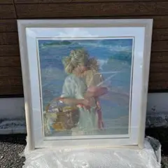 DON HATFIELD 『愛し児』 シルクスクリーン 大型 絵画 額縁