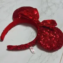 ディズニー 赤いスパンコールカチューシャ②